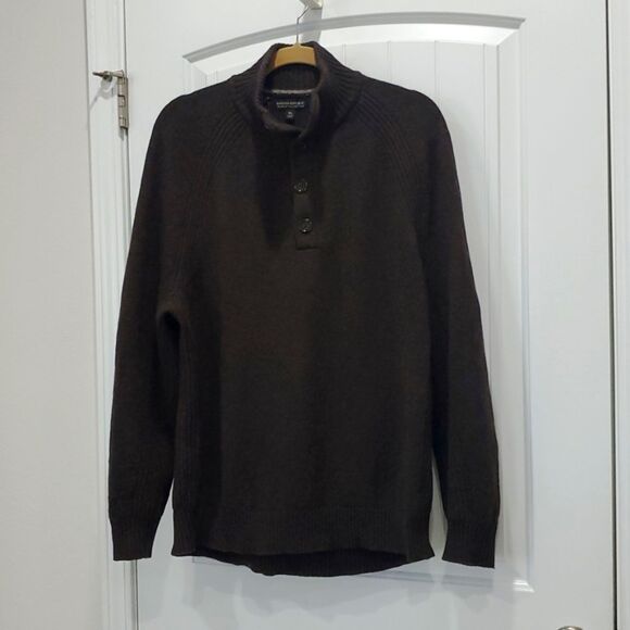 Banana Republic Mens 100% Extra Fine Wool Henley,  Size Xl - Picture 1 of 5